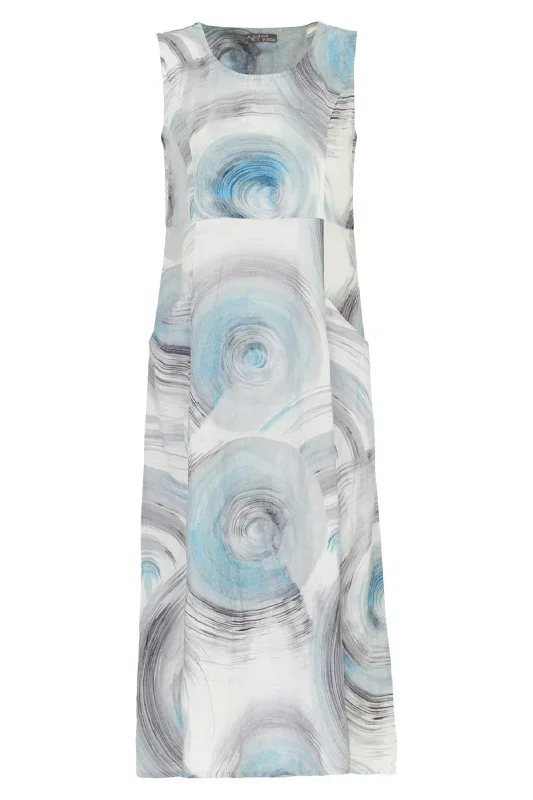 RIPPLE EFFECT DRESS WITH POCKETS