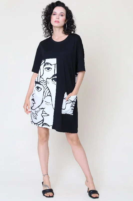 TUNIC DRESS WITH FACES