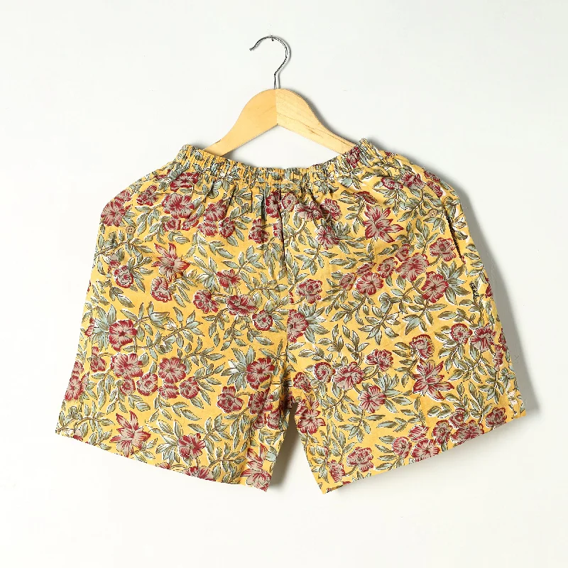 Sanganeri Block Printed Cotton Unisex Boxer/Shorts