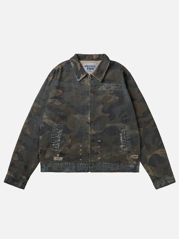 Aelfric Eden Dirt Washed Camouflage Jacket