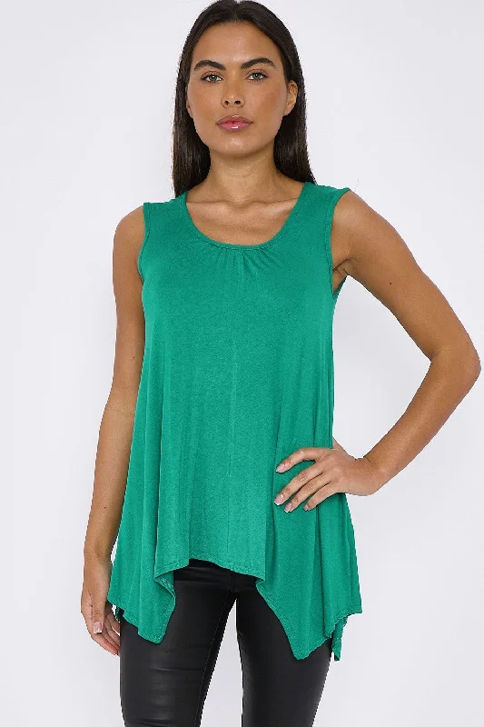 aftershock-london-jade-green-sleeveless-top-with-asymmetric-hem