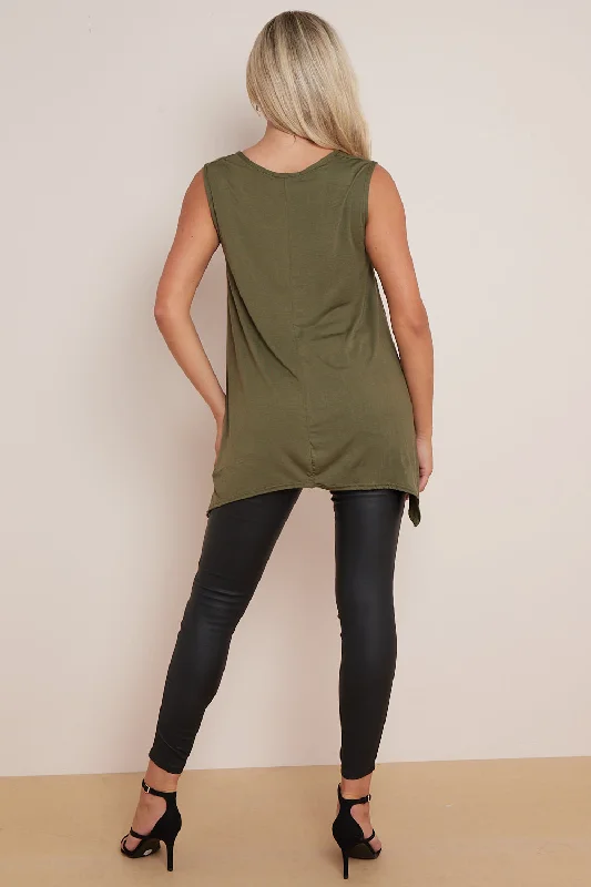 aftershock-london-khaki-sleeveless-top-with-asymmetric-hem