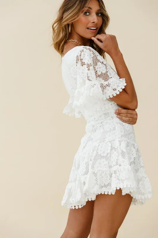 alaia-short-fluted-sleeve-crochet-lace-dress-white