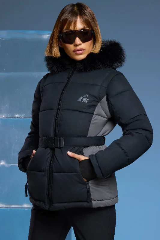 Alpine - Ski Jacket with Detachable Sleeves in Black