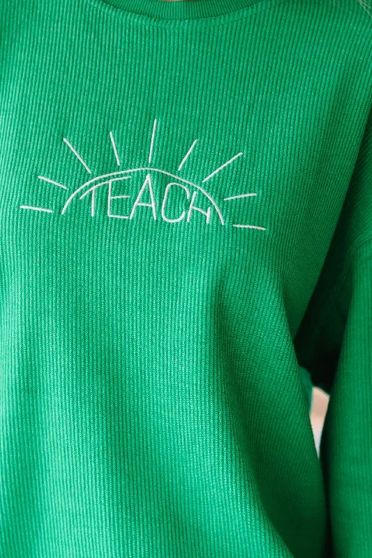 be-the-light-green-embroidered-corded-sweatshirt