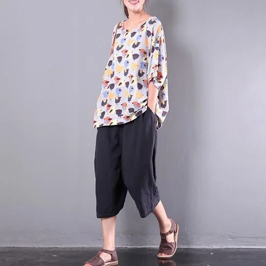 black-fashion-linen-crop-pant-plus-size-casual-wide-leg-pants