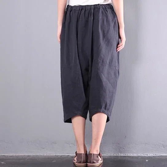 black-fashion-linen-crop-pant-plus-size-casual-wide-leg-pants