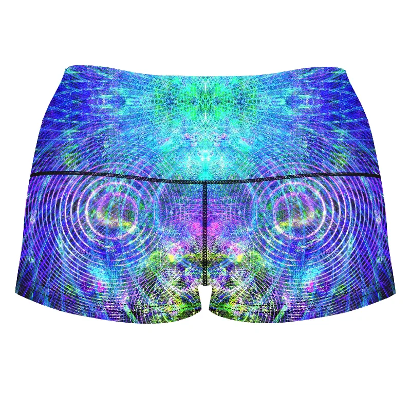 blue-psycho-cosmos-high-waisted-womens-shorts