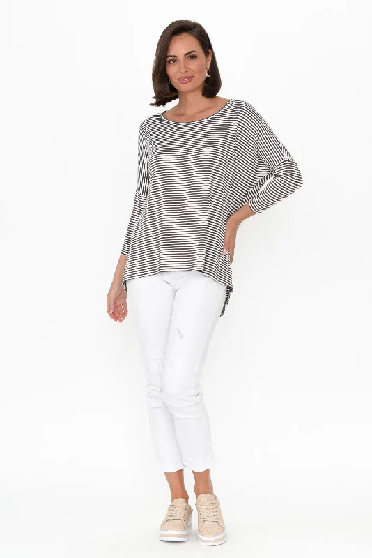 brown-stripe-milan-3-4-sleeve-top