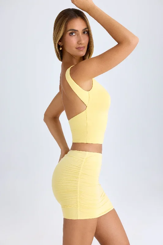 cali-ruched-mini-skirt-lemon-sherbet