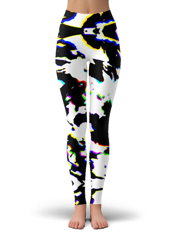 Cow Hide Print Rave Drip Leggings