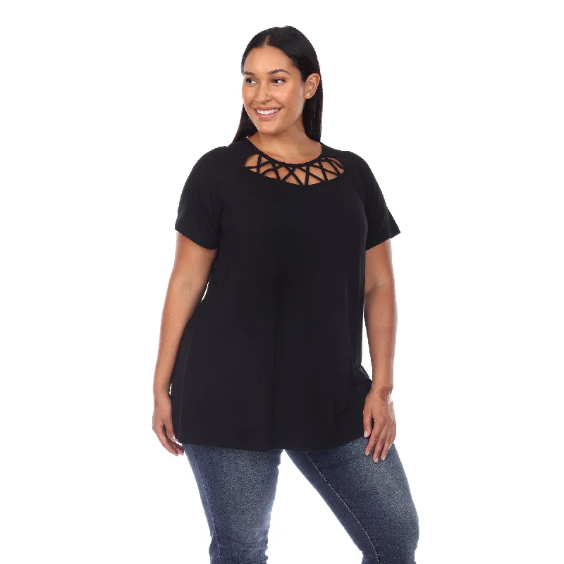 crisscross-cutout-short-sleeve-top-plus