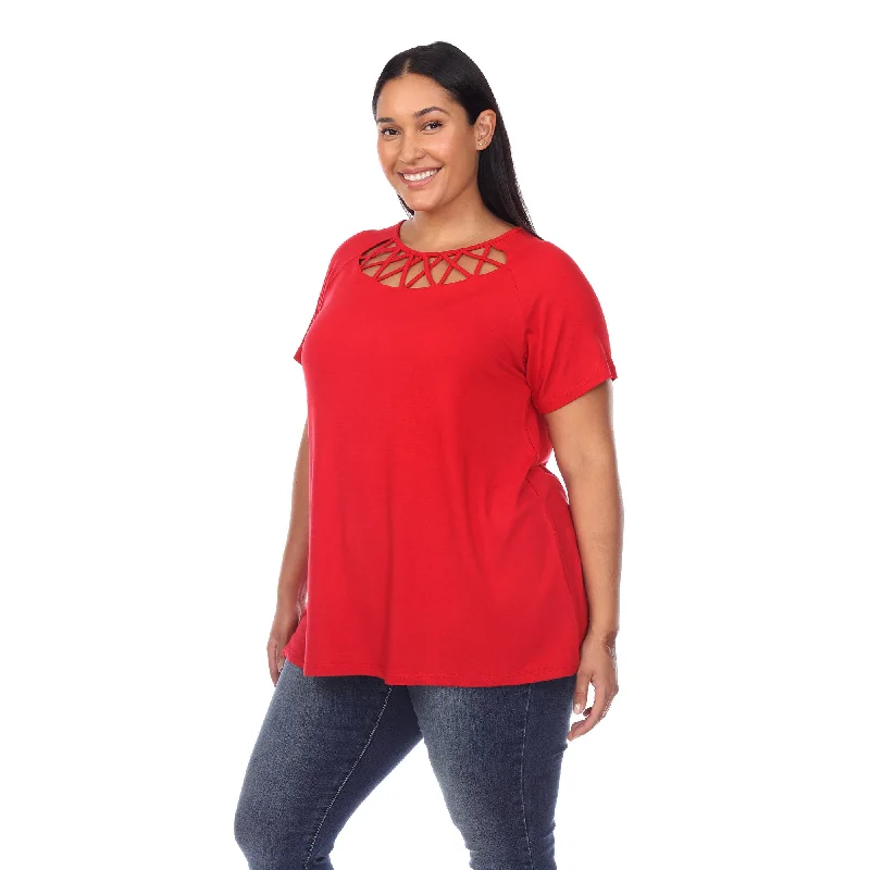 crisscross-cutout-short-sleeve-top-plus