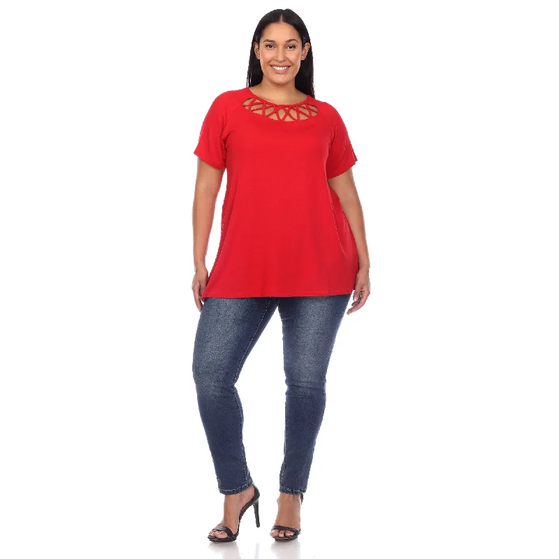 crisscross-cutout-short-sleeve-top-plus