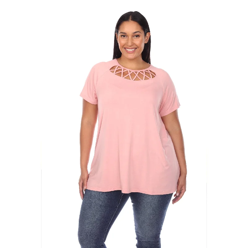 crisscross-cutout-short-sleeve-top-plus