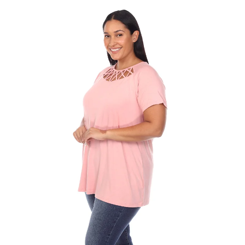 crisscross-cutout-short-sleeve-top-plus