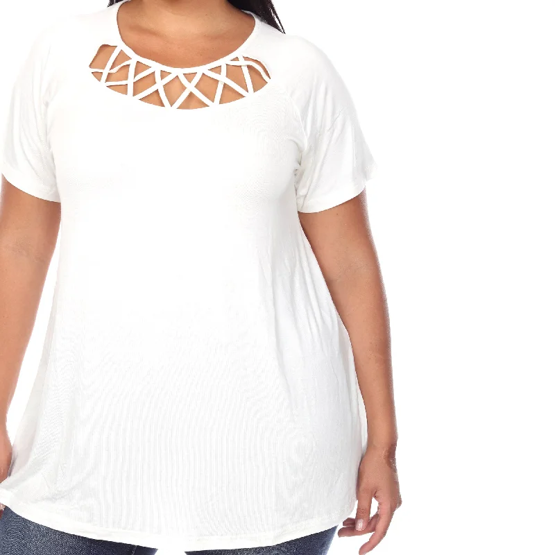 crisscross-cutout-short-sleeve-top-plus