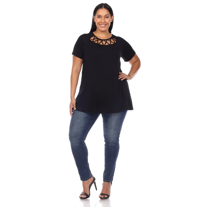 crisscross-cutout-short-sleeve-top-plus