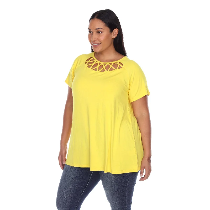 crisscross-cutout-short-sleeve-top-plus