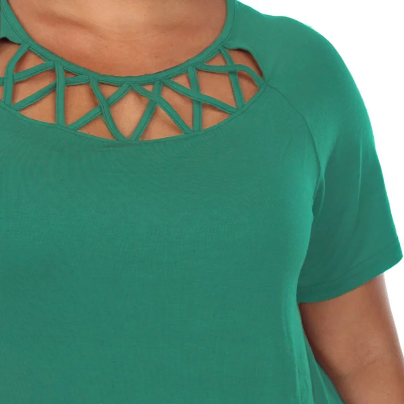 crisscross-cutout-short-sleeve-top-plus