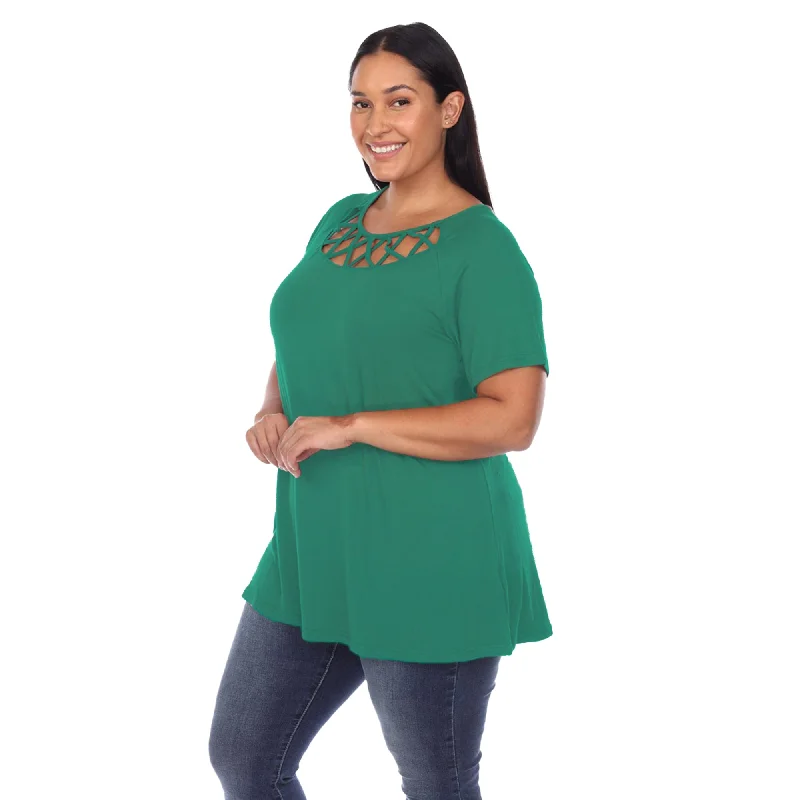 crisscross-cutout-short-sleeve-top-plus