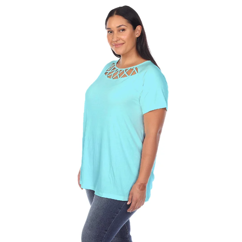 crisscross-cutout-short-sleeve-top-plus