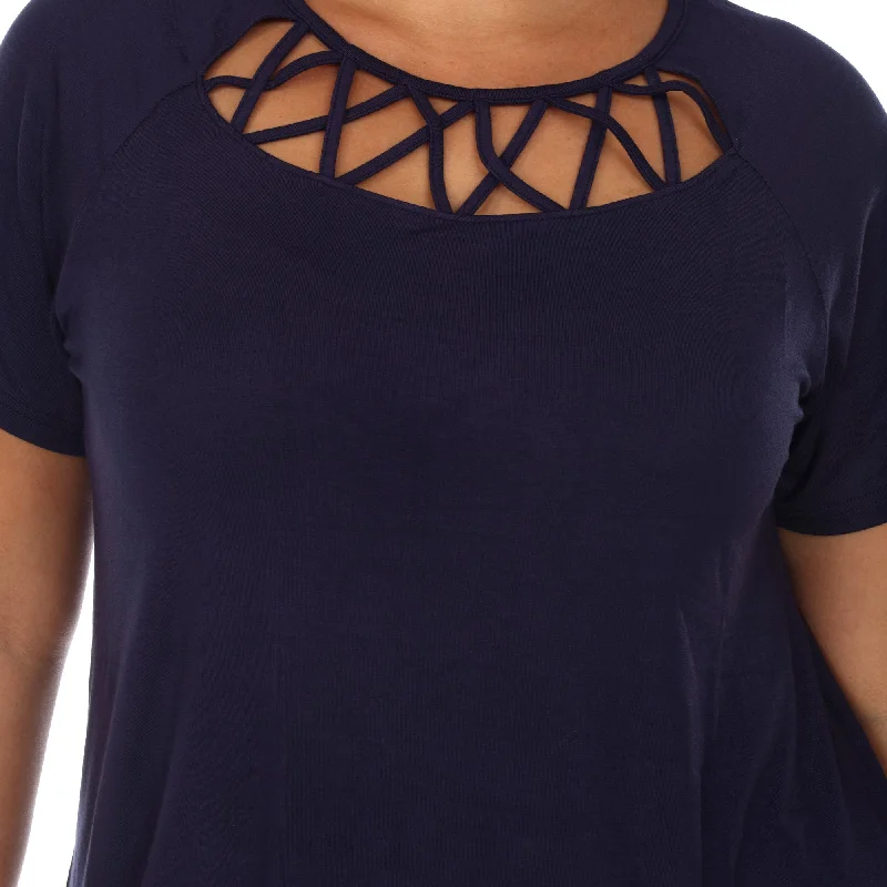 crisscross-cutout-short-sleeve-top-plus