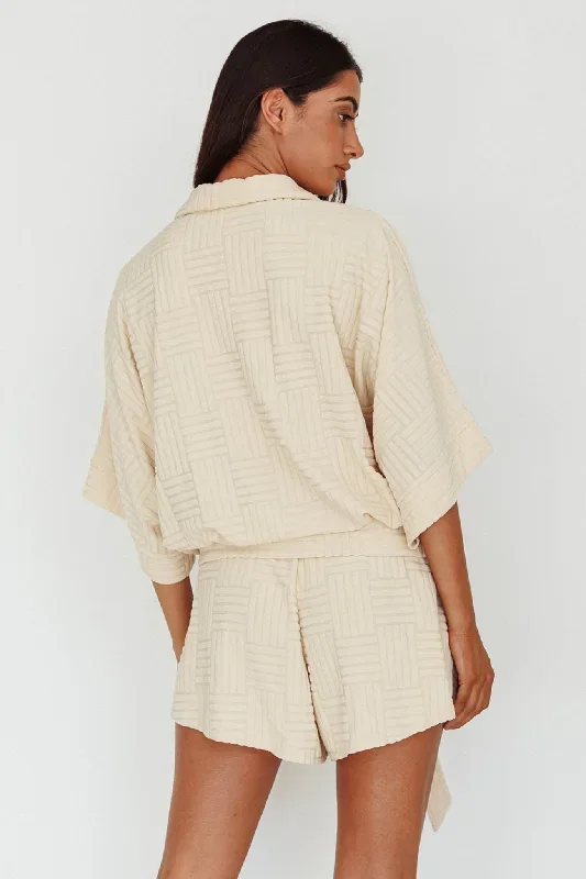 daytona-beach-button-up-romper-textured-beige