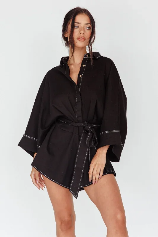 daytona-beach-long-sleeve-shirt-romper-black