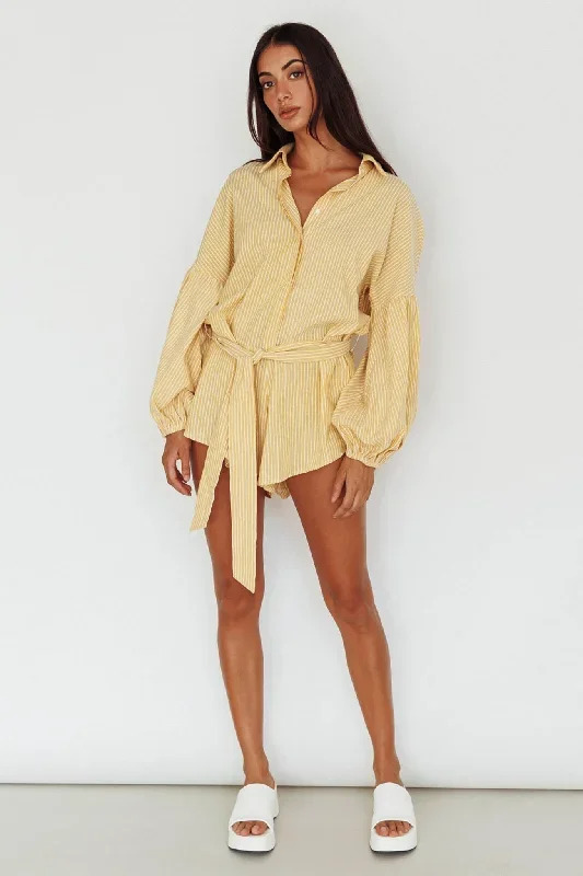 daytona-beach-long-sleeve-shirt-romper-yellow-stripe