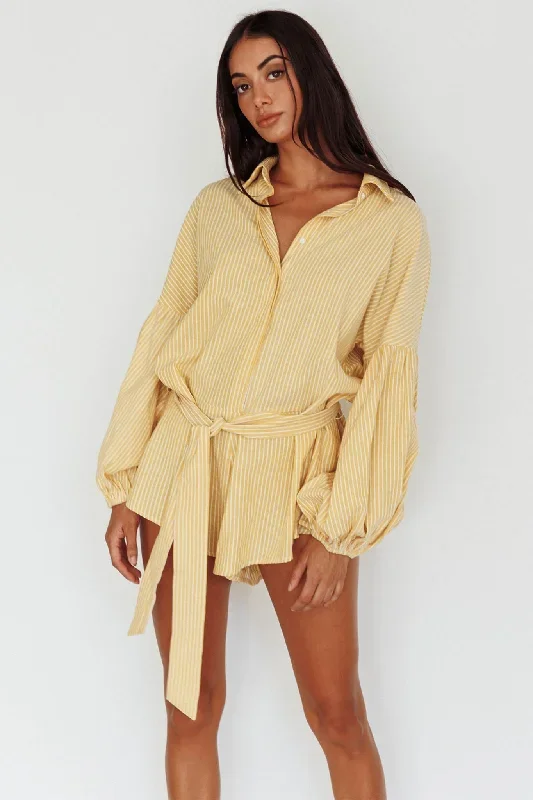 daytona-beach-long-sleeve-shirt-romper-yellow-stripe