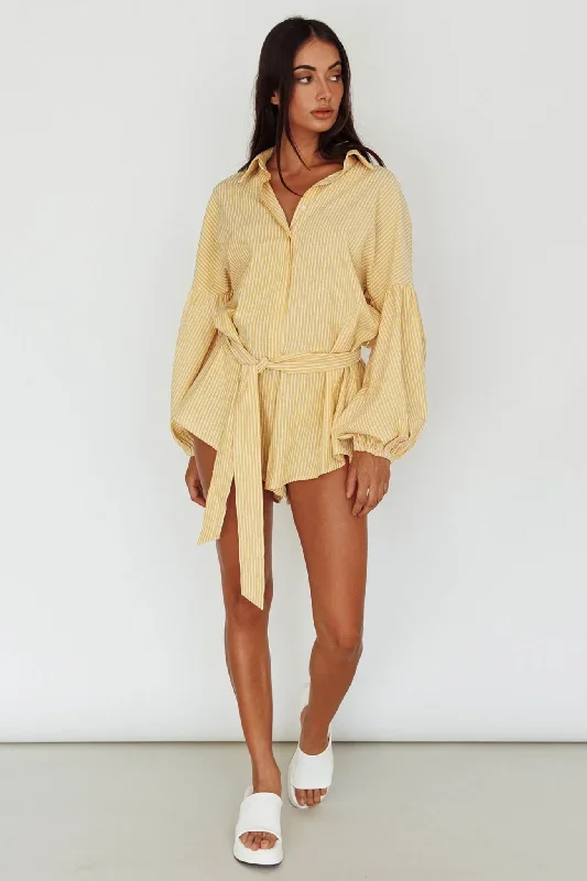 daytona-beach-long-sleeve-shirt-romper-yellow-stripe