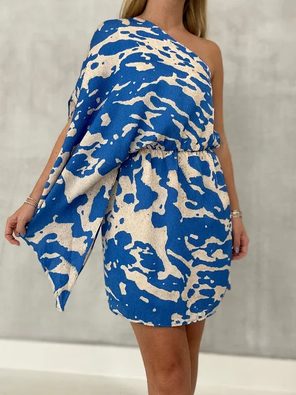 Deeper Waters One-Shoulder Dress