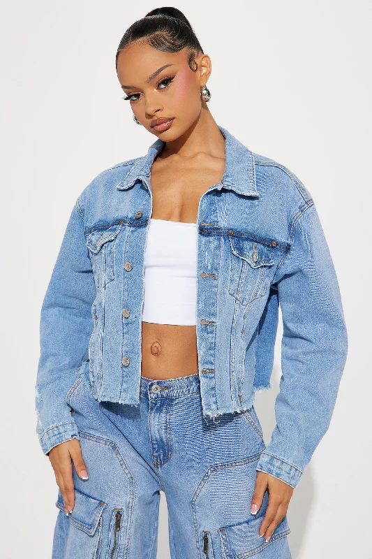 Easy As That Denim Trucker Jacket - Medium Wash