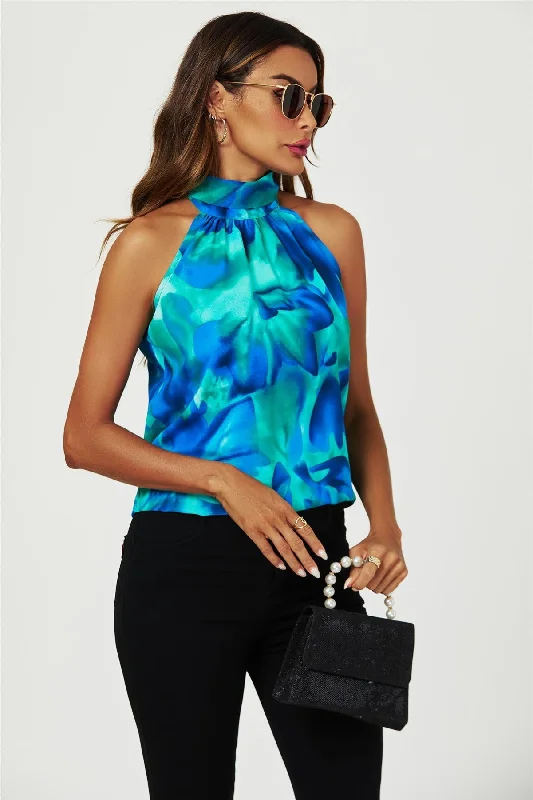 fs-collection-abstract-floral-print-halter-neck-tie-back-top-in-blue