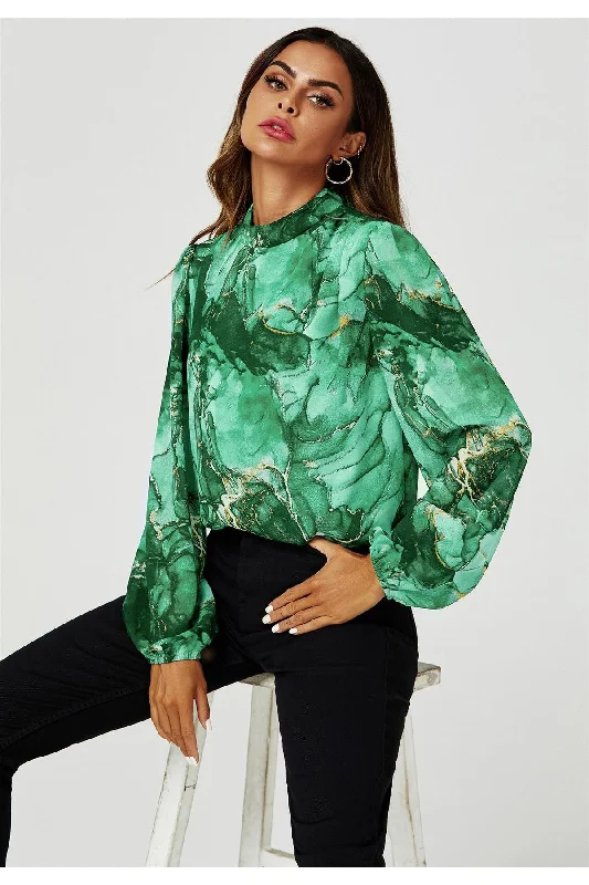 fs-collection-marble-print-long-sleeve-high-neck-top-in-light-green