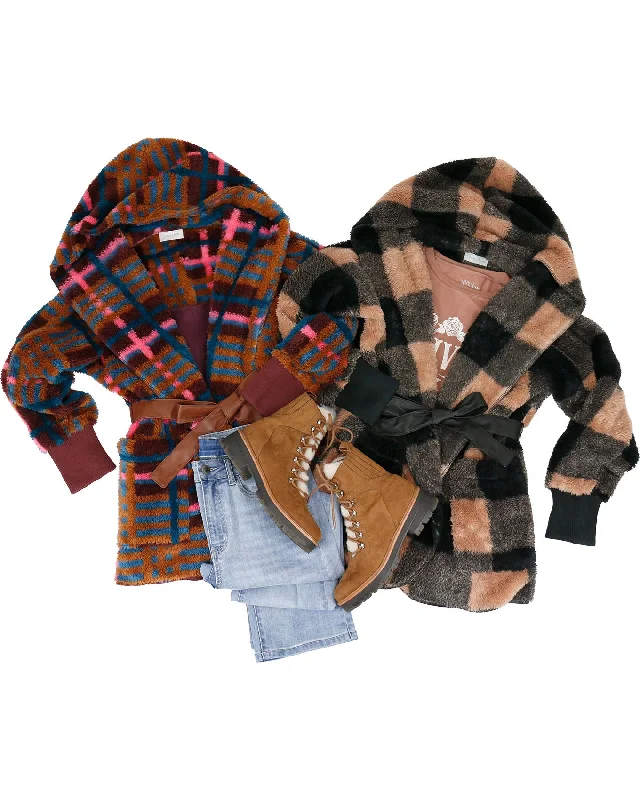 fuzzy-fleece-tan-black-buffalo-plaid-wrap-jacket