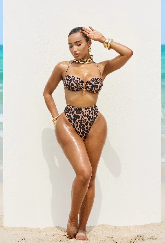 Gianni High Waisted Bikini - Leopard