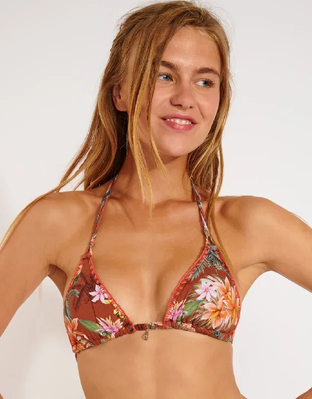 Hanalei Nuco Bikini Top - Maroon