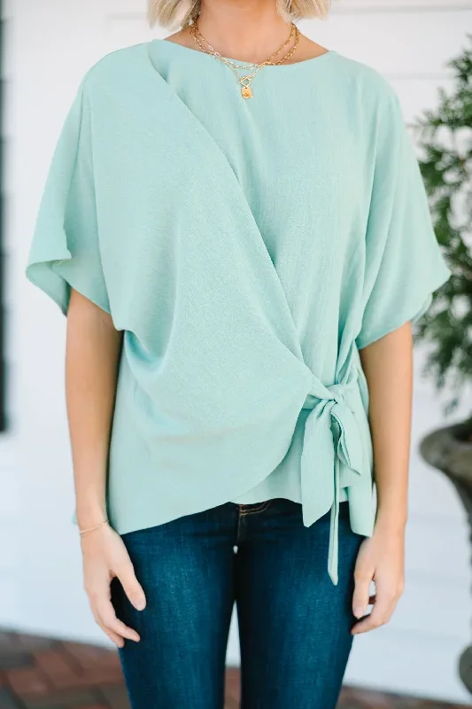 happy-thoughts-sage-green-tied-blouse