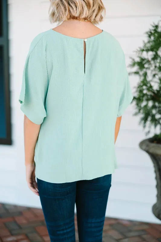 happy-thoughts-sage-green-tied-blouse