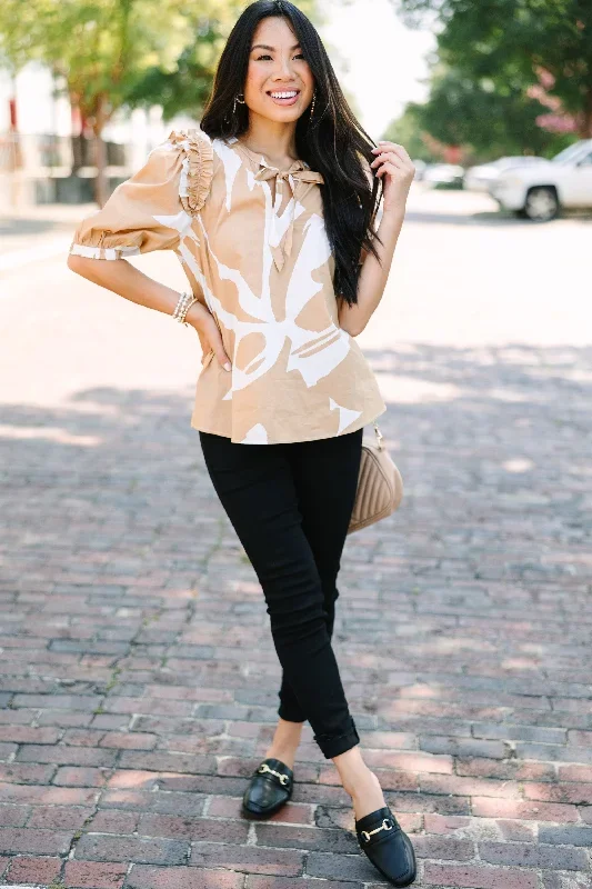 have-it-your-way-camel-brown-abstract-blouse