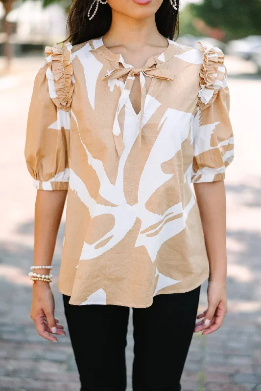 have-it-your-way-camel-brown-abstract-blouse