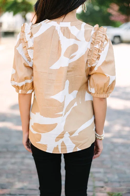 have-it-your-way-camel-brown-abstract-blouse