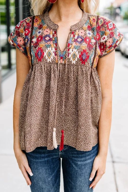 here-for-the-journey-brown-embroidered-top