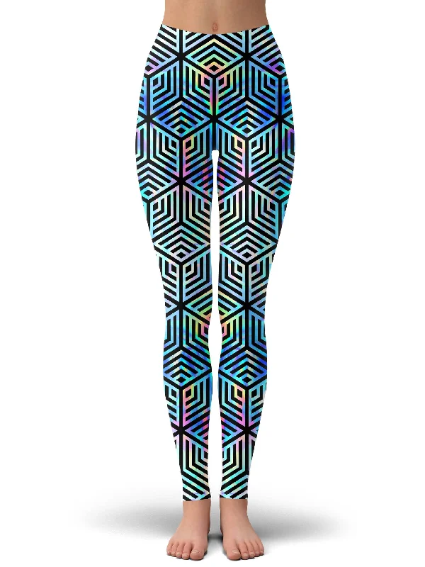 Holographic Hexagon Leggings