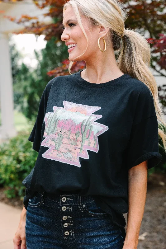 Into The Desert Black Graphic Tee