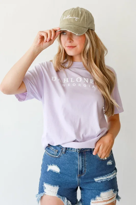 Lavender Dahlonega Georgia Block Letter Tee