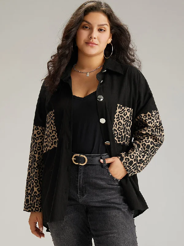 leopard-patchwork-contrast-pocket-button-up-coat