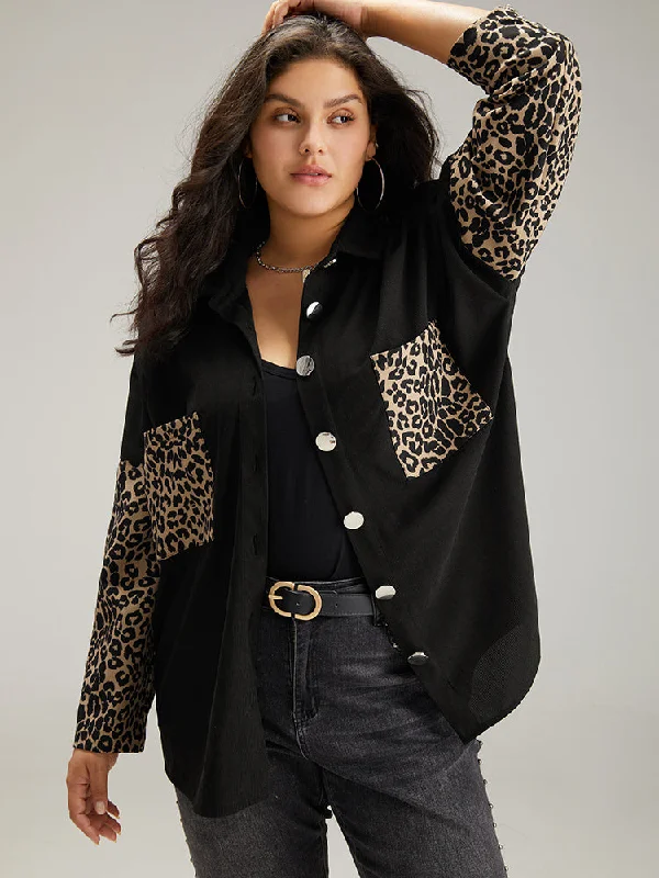 leopard-patchwork-contrast-pocket-button-up-coat